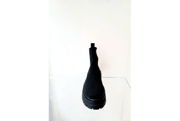 Stivaletto donna in tessuto elasticizzato - NERO