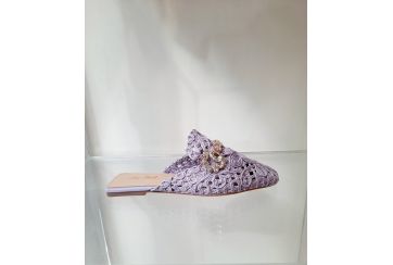 Sabot bas en tissu raphia pour femme - LILLA
